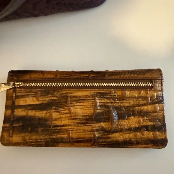 Brahmin Tan and Brown Embossed wallet for @jewelzj415 - Picture 3 of 3